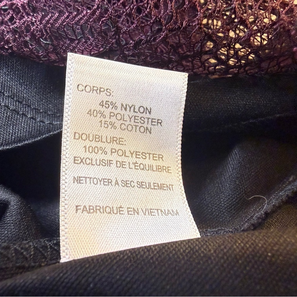 ASTR The Label Medium Burgundy Lace Halter Fringe Hem Cocktail Dress Romantic - Picture 6 of 11